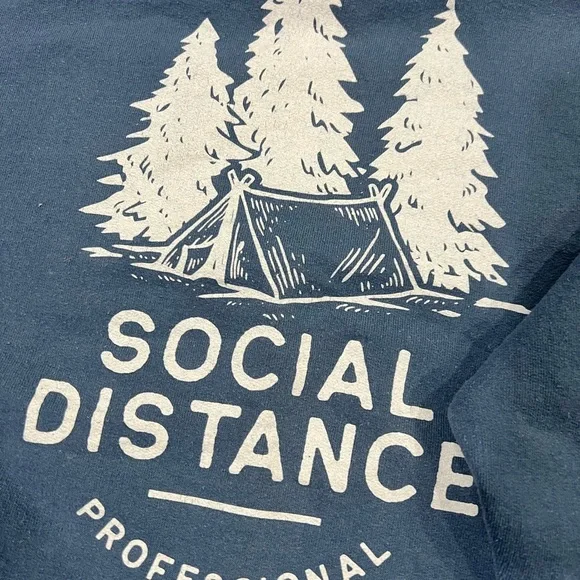 Blue Social Distance Sweatshirt - Picture 3 of 3
